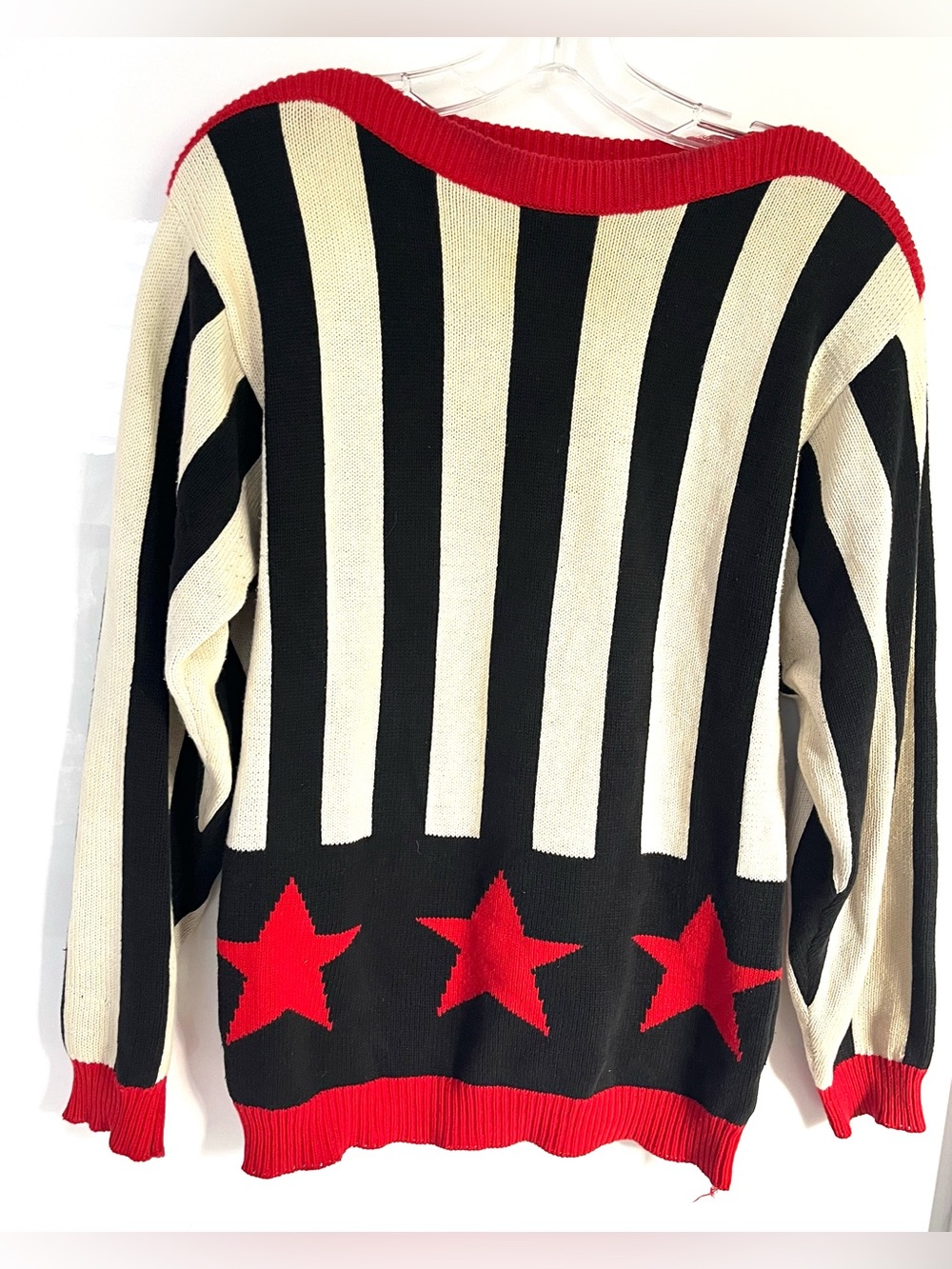 Lillie Rubin Vintage Patriotic Knit Sweater - Hong Kong